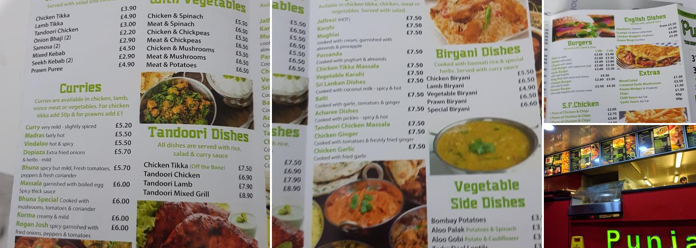 Punjab Menu