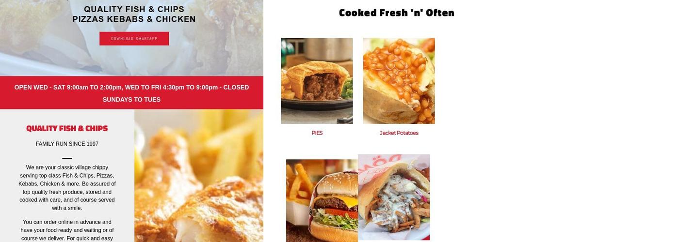 Katie's Quality Fish & Chips Menu