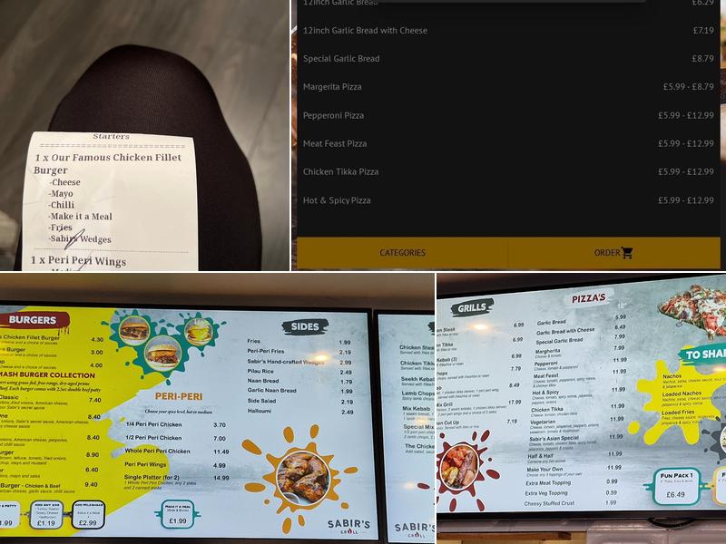 Sabirs Menu
