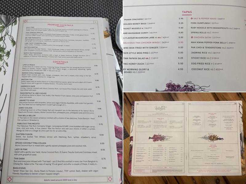 Giggling Squid - Leamington Spa Menu