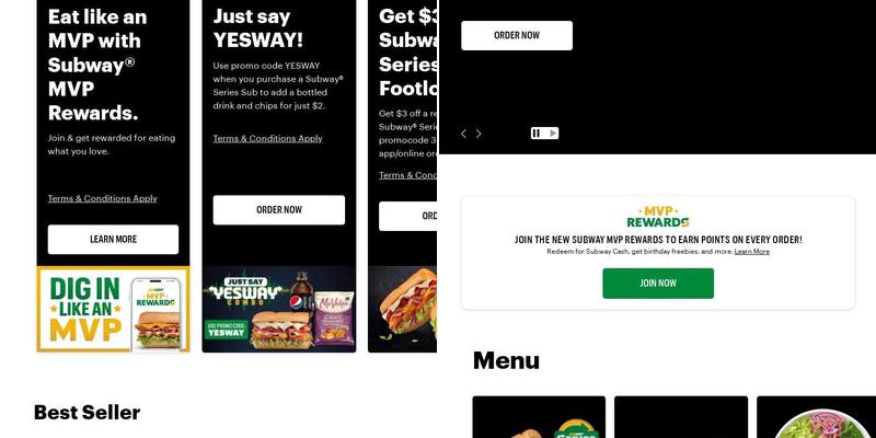Subway Menu