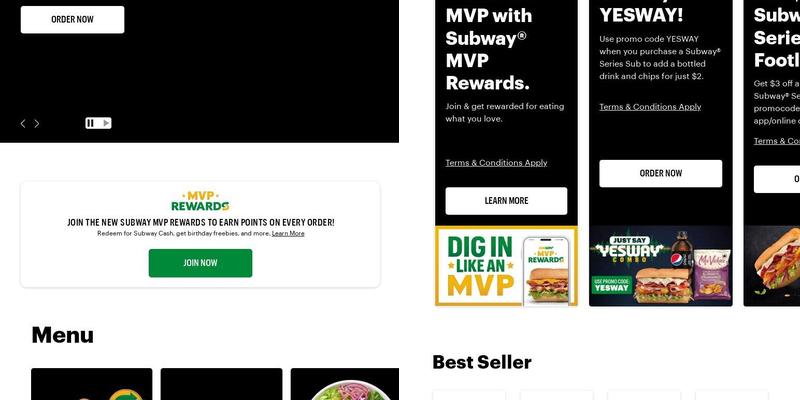 Subway Menu