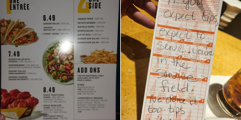 Buffalo Wild Wings Menu