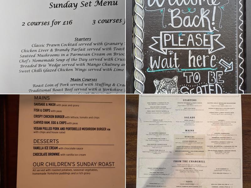 The Leopard Inn - Bishops Tachbrook Menu