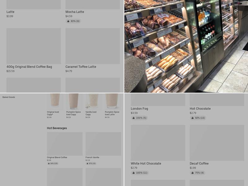 Tim Hortons Menu