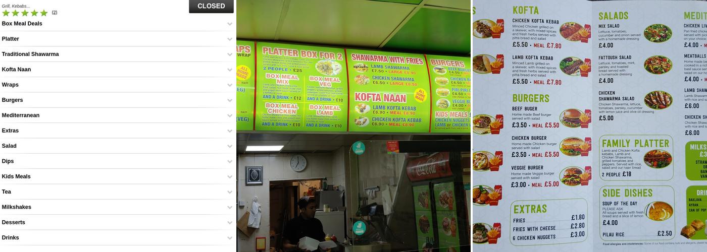 Shawarma Grill Menu