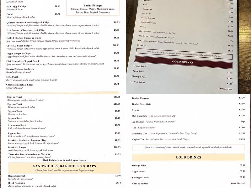 Sanjay's Cafe Menu