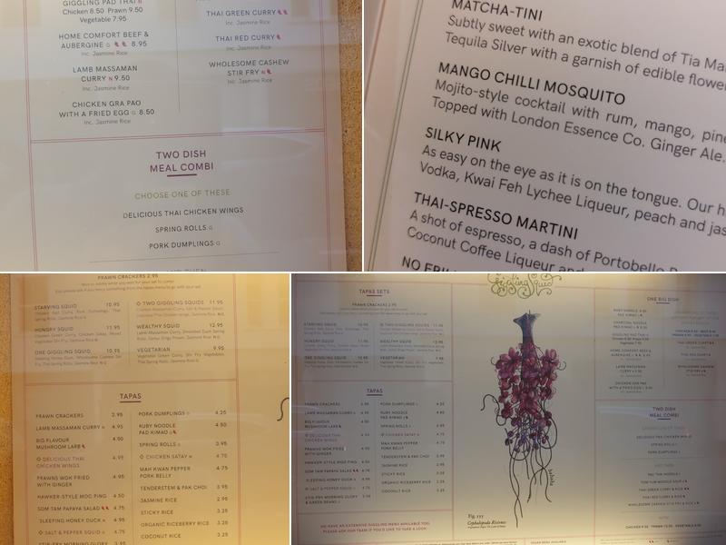 Giggling Squid - Tunbridge Wells Menu