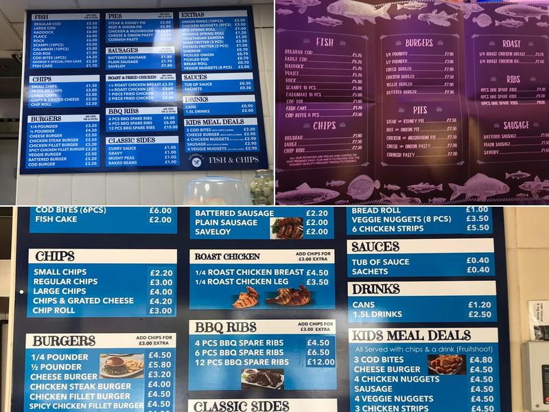 George’s Fish & Chips Menu