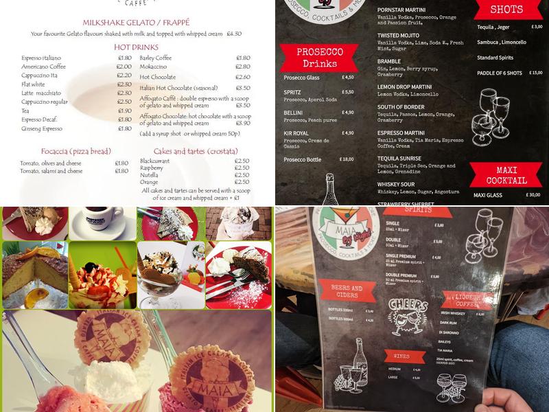 MAIA Gelato Menu