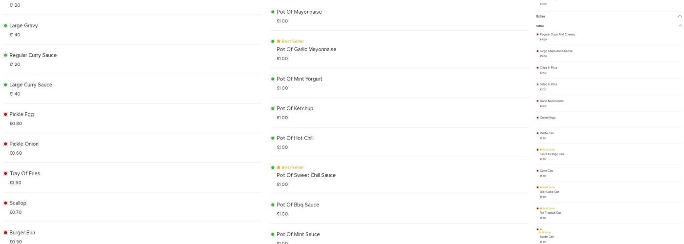 Henry's Fish & Chips Menu