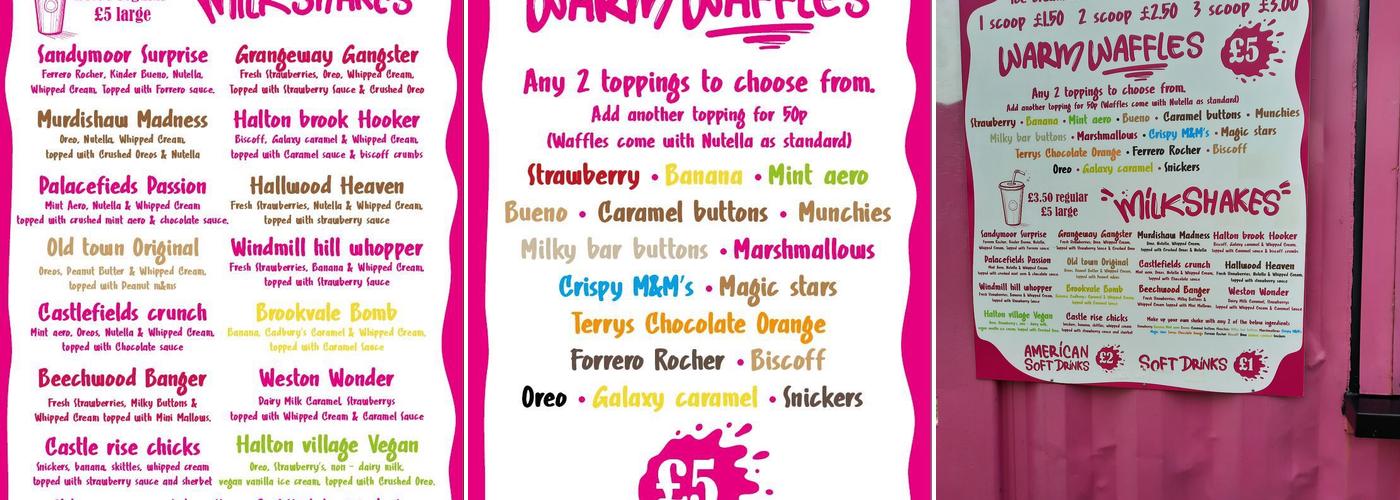 Shake 'N' Waffle Menu