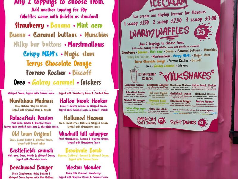 Shake 'N' Waffle Menu