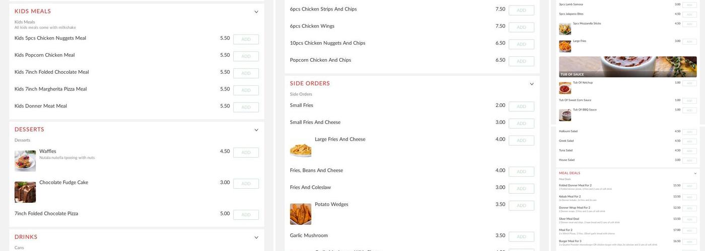 Silver Crown Pizza Runcorn Menu