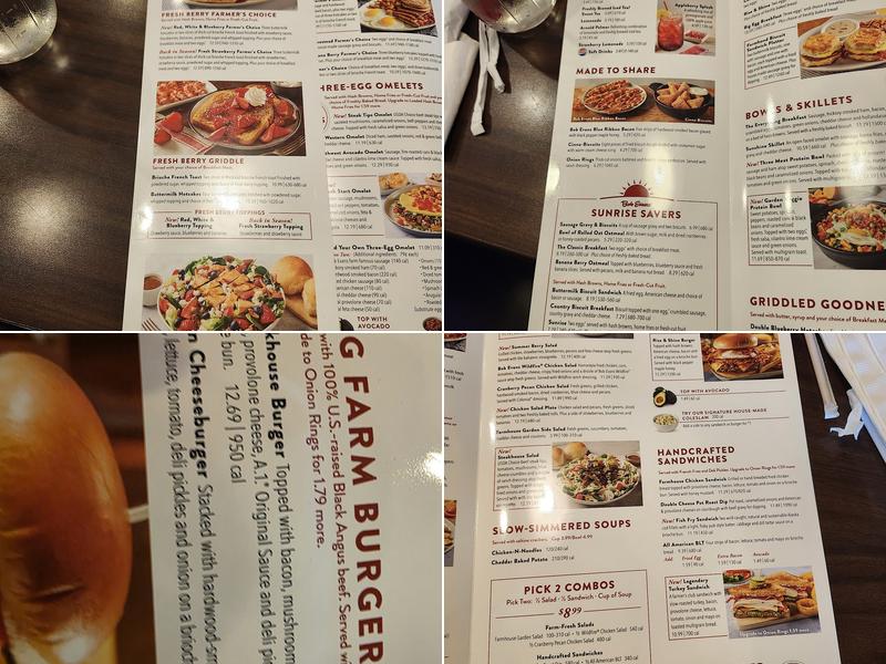Bob Evans Menu