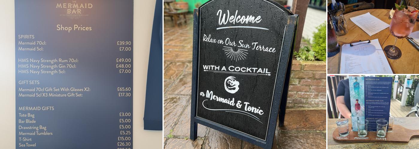 The Mermaid Bar at the Isle of Wight Distillery Menu
