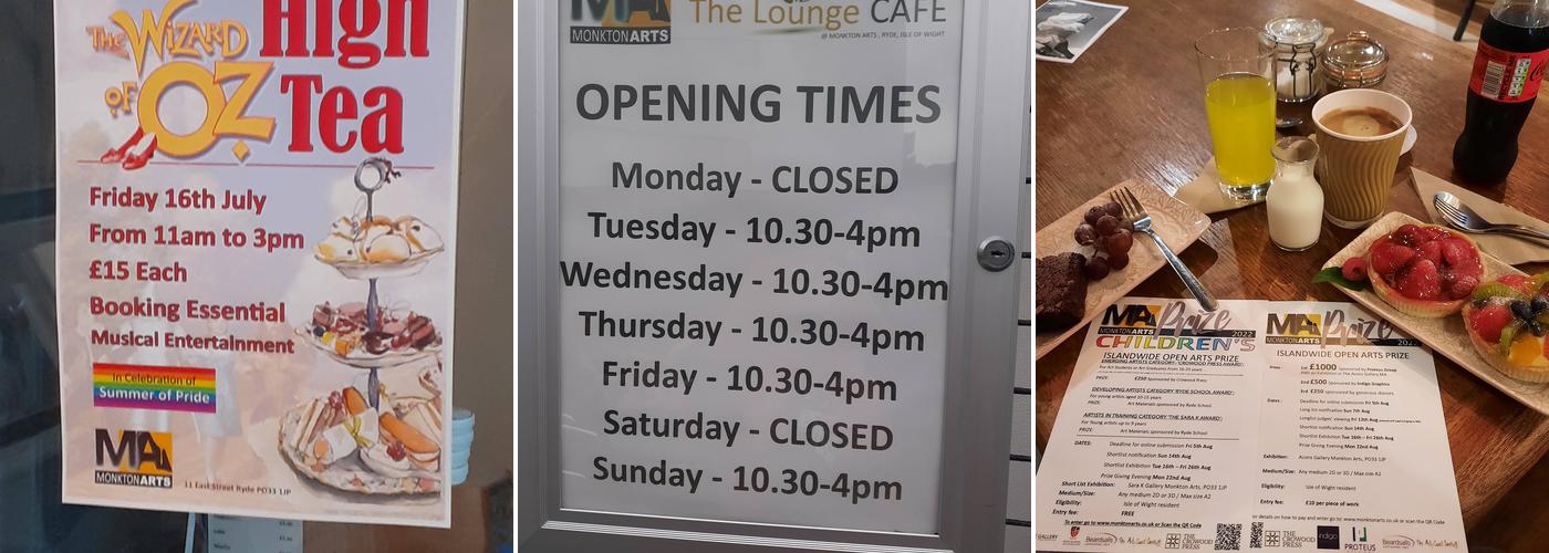 Monkton Arts and Lounge Coffee Bar Menu