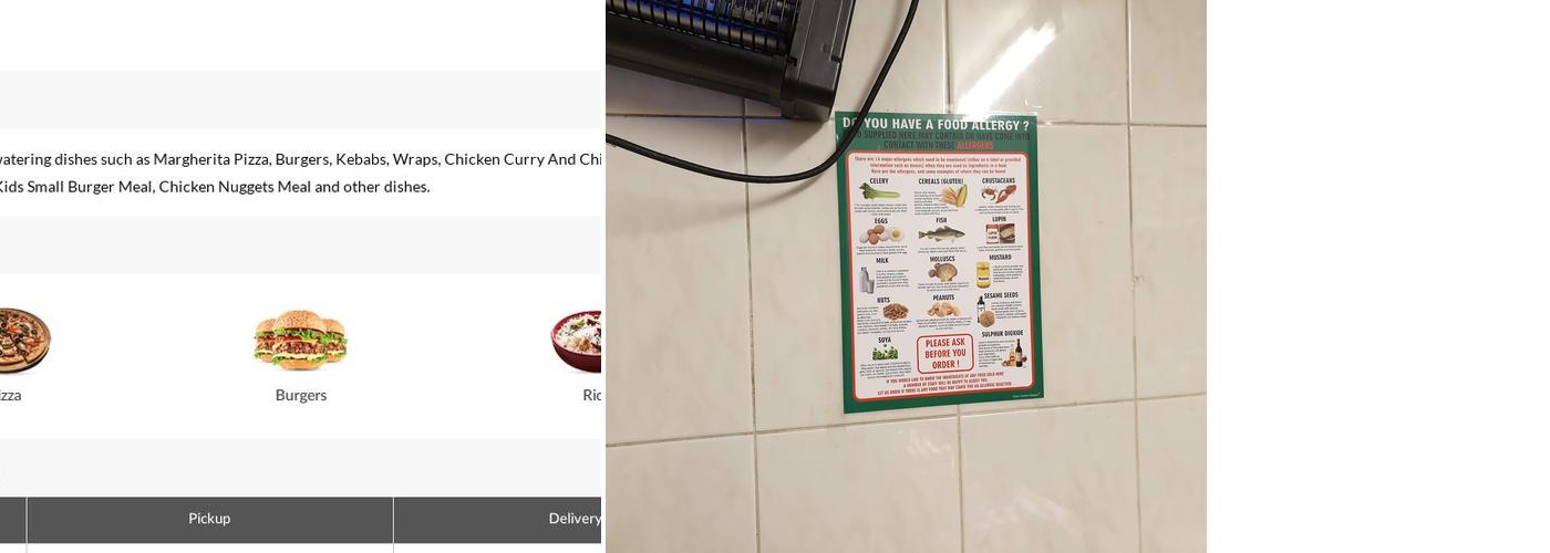 Yummies Pizza & Kebab Takeaway Menu