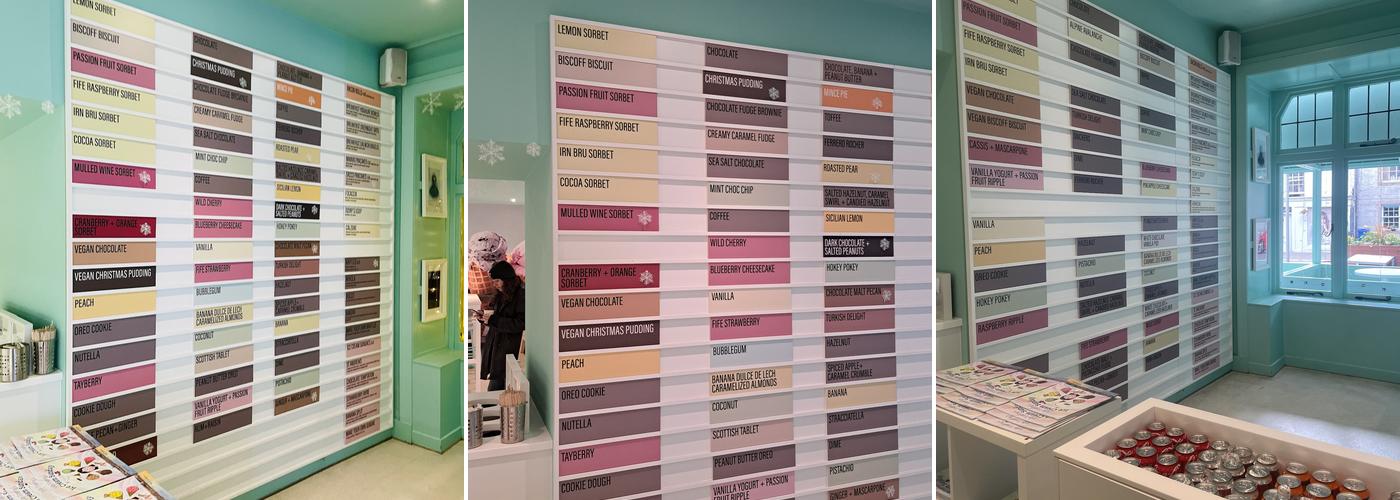 Jannettas Gelateria Menu