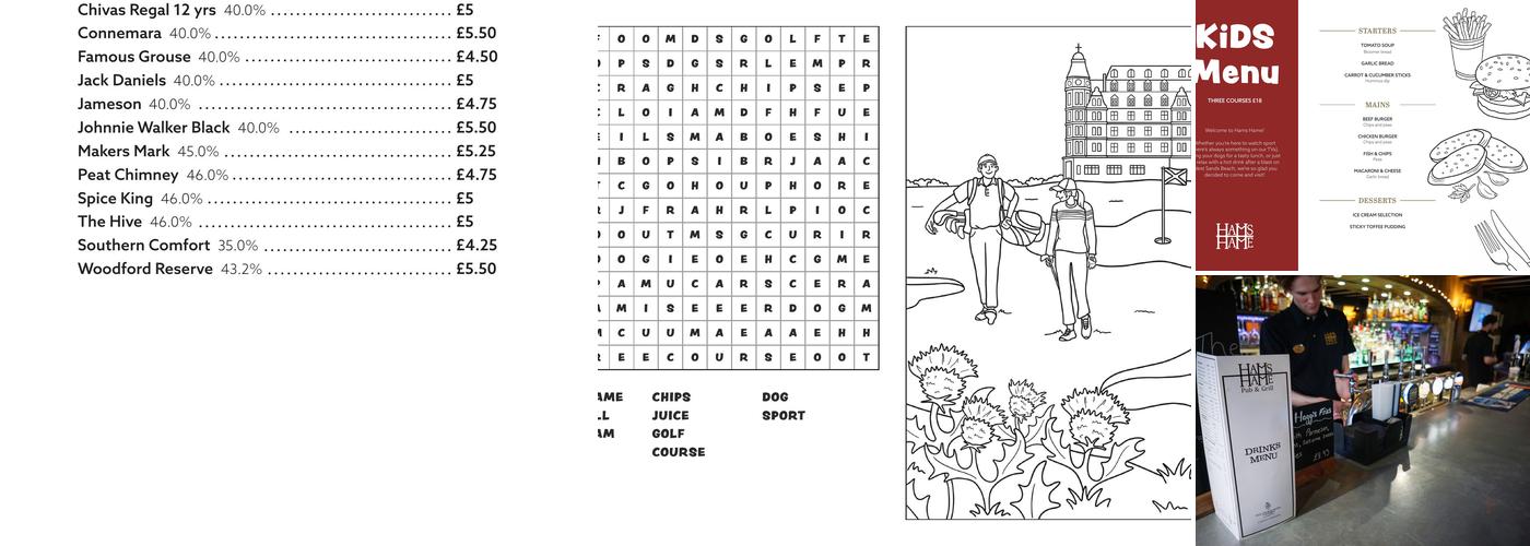 Hams Hame Pub & Grill Menu