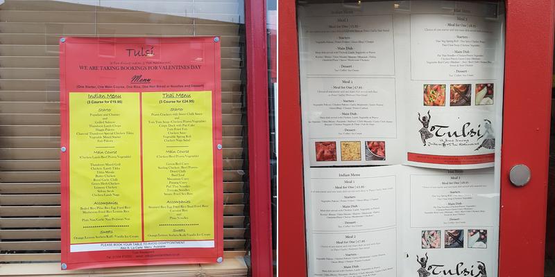 Tulsi Indian Restaurant Menu