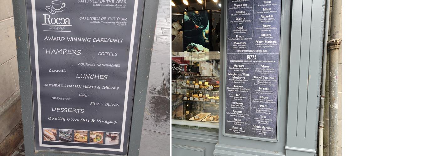 Rocca Italian Deli Menu