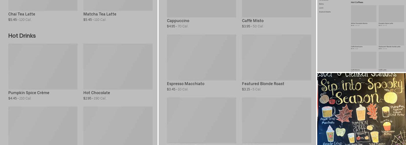 Starbucks Menu