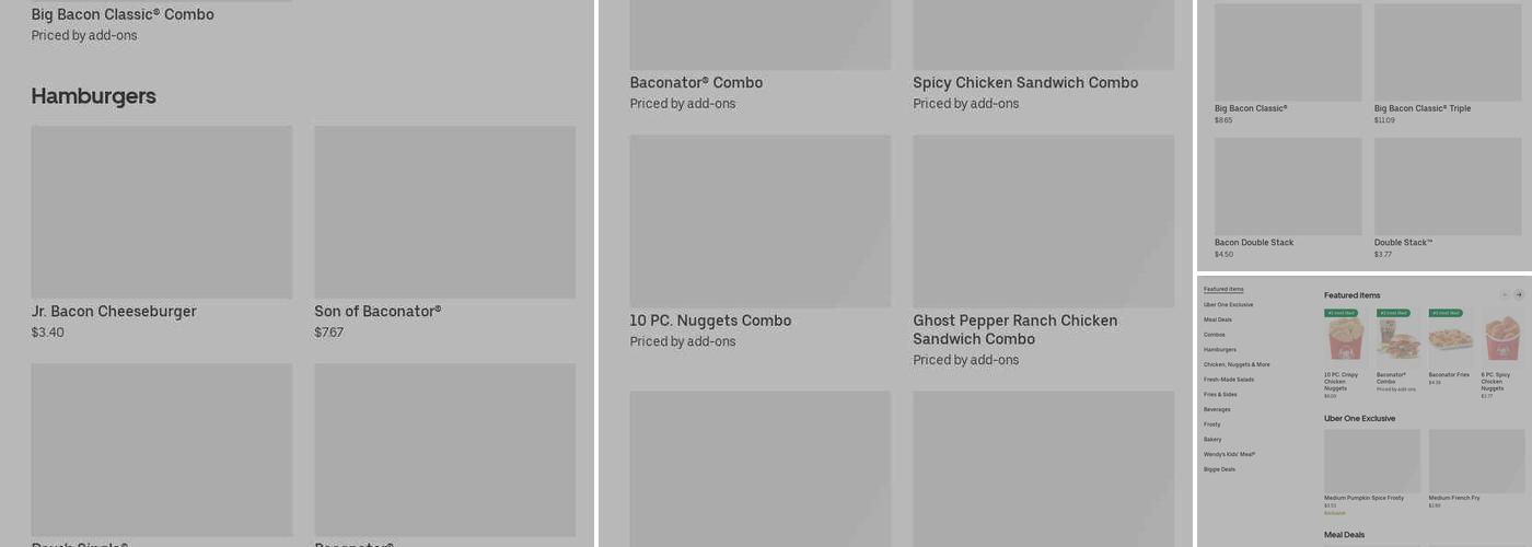 Wendy's Menu