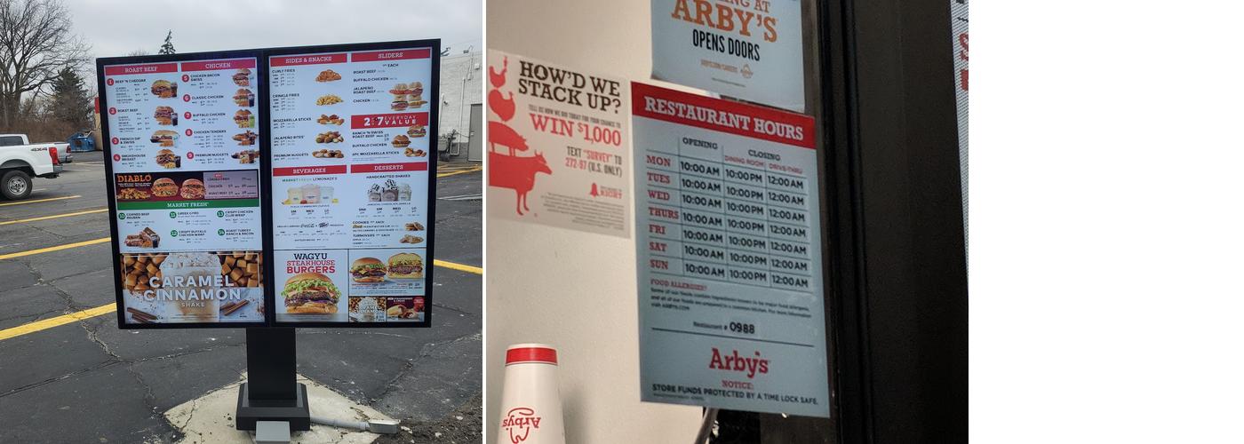 Arby's Menu