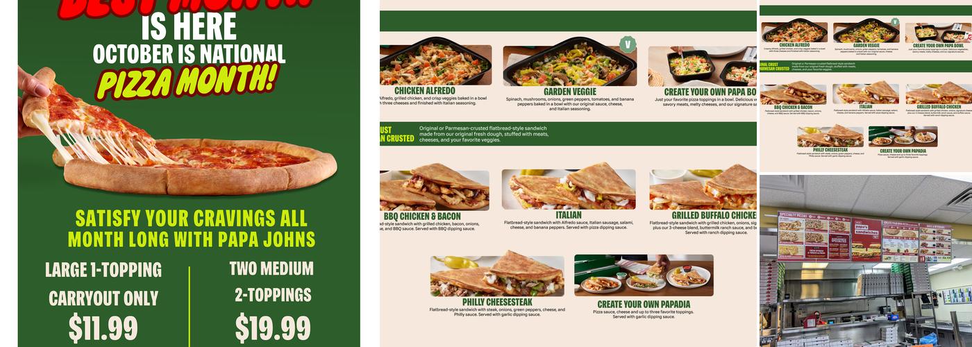 Papa Johns Pizza Menu