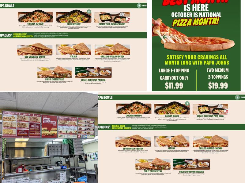 Papa Johns Pizza Menu