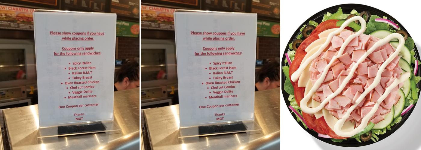 Subway Menu