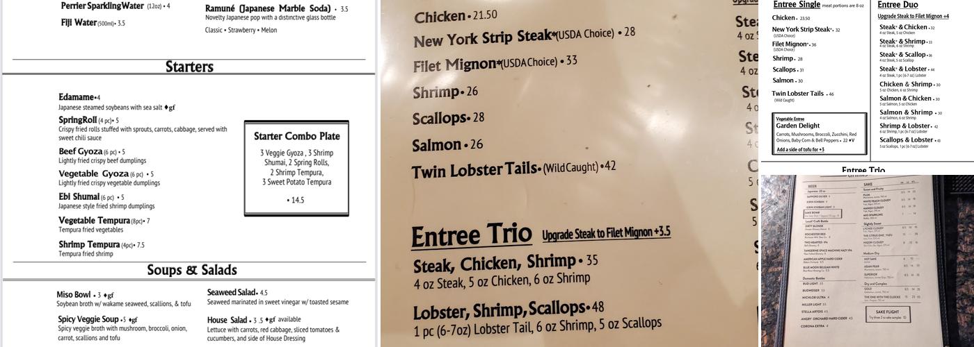 Hibachi House Grill & Bar Menu