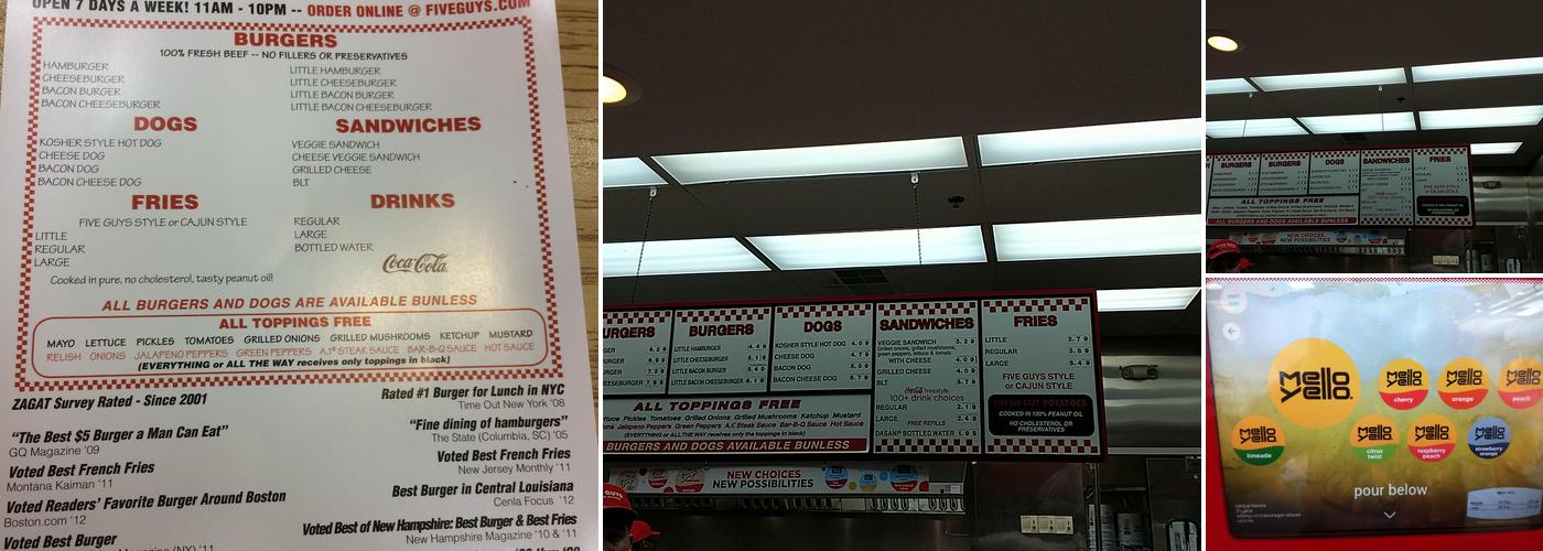 Five Guys Menu