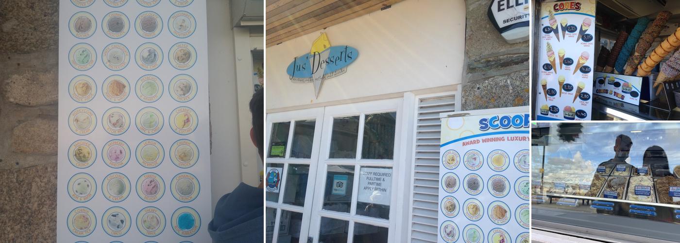 Jus' Desserts St Ives Menu
