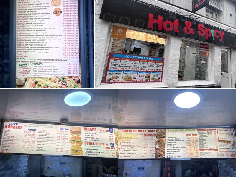 Hot & Spicy Menu