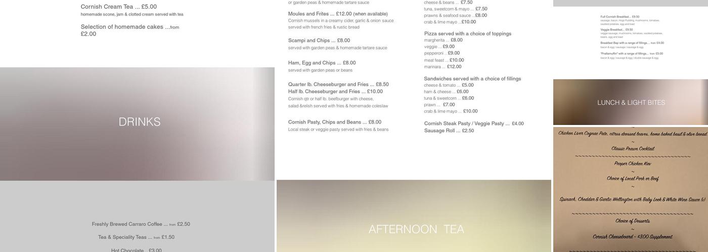 Porthallow Beach Cafe Menu