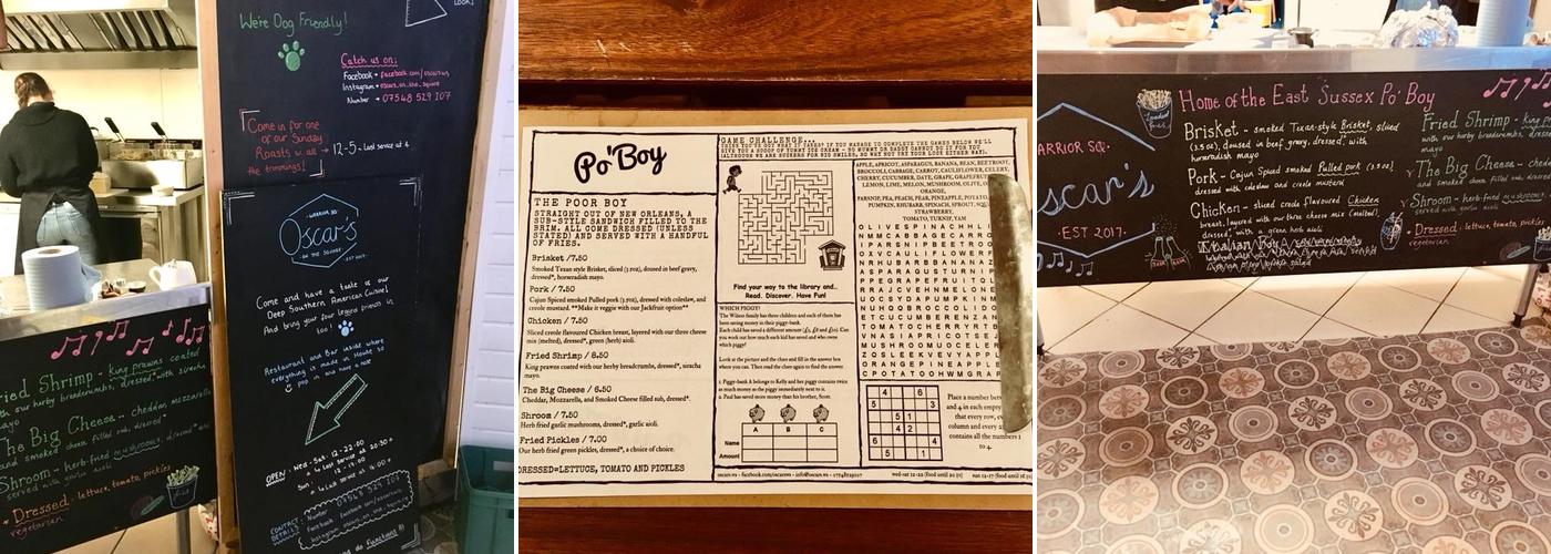 Oscar's on the Square Menu