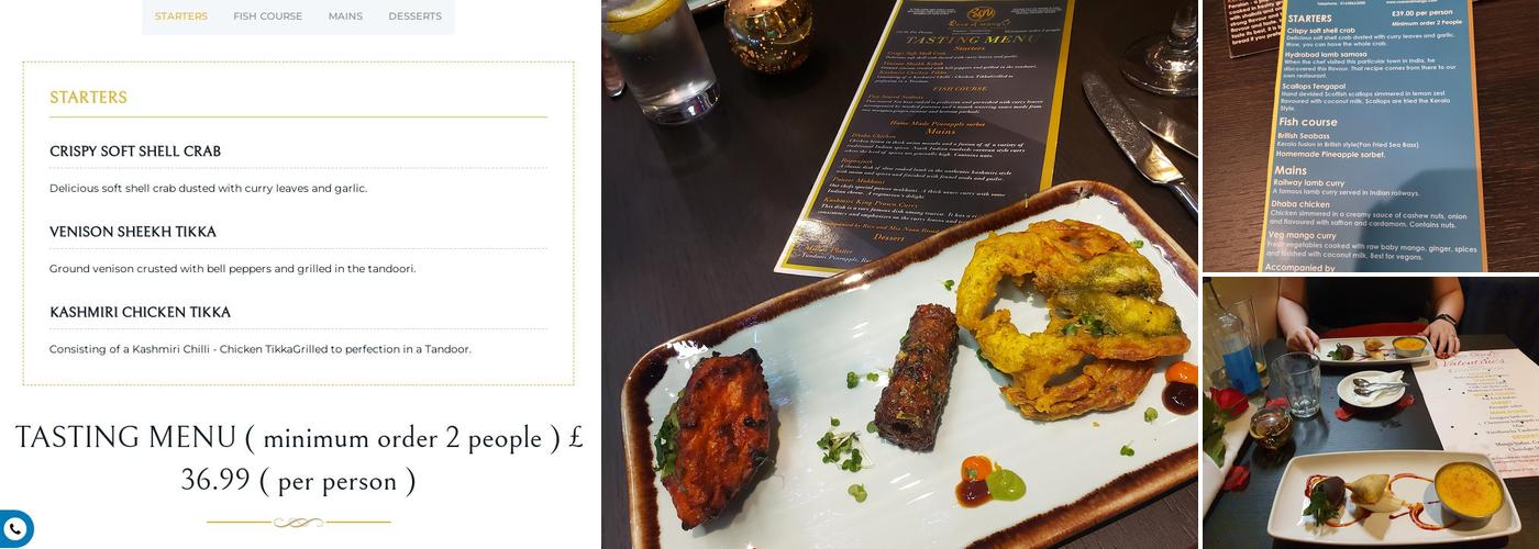 Rose and Mango Saint Neots Menu