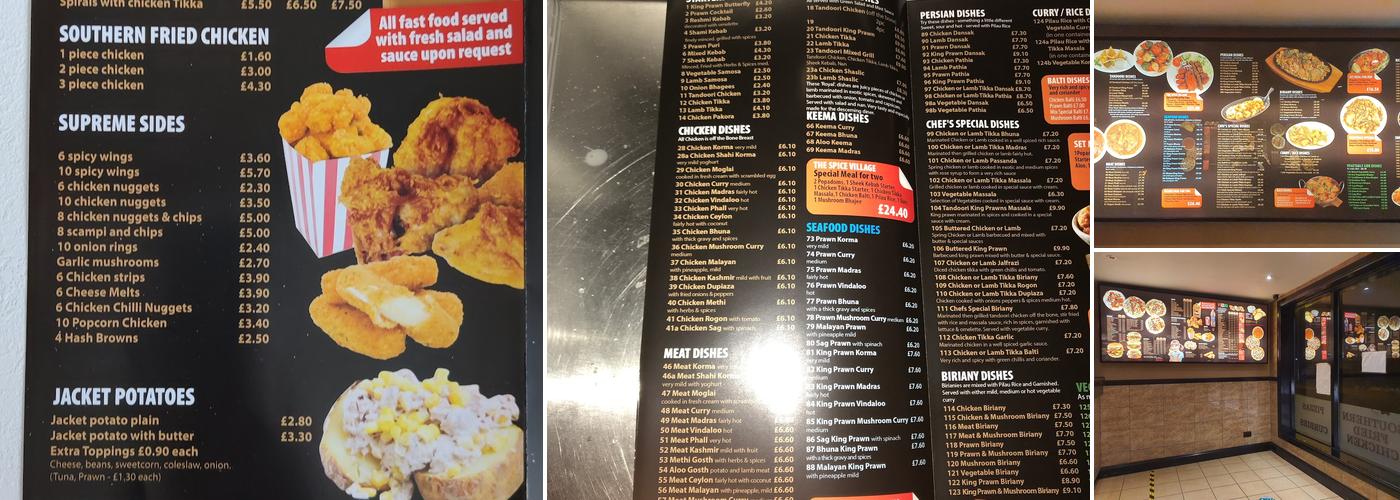 The Spice Village(St Neots)Limited Menu