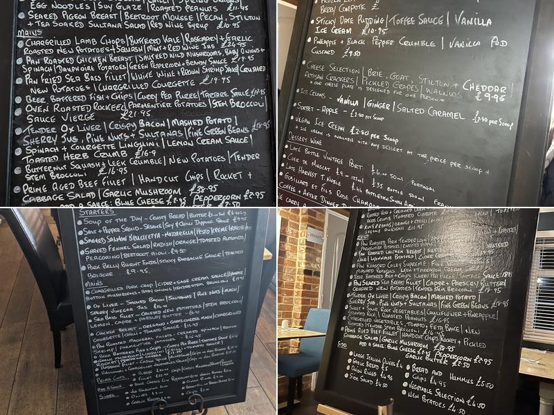 Bicycle Bar and Restauran​​t​ Tendring Menu