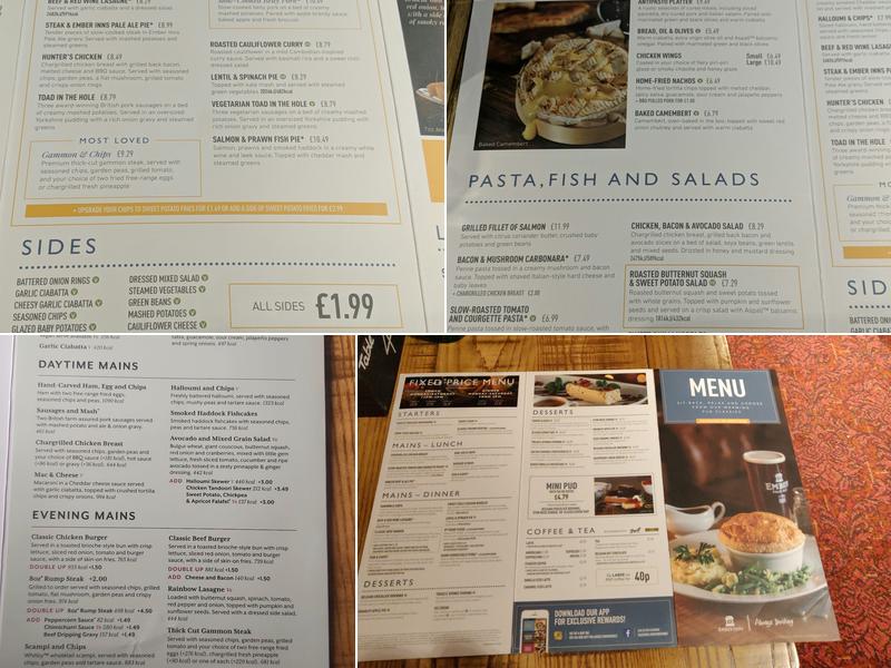 The Three Hammers Menu