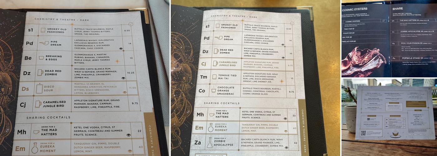 The Alchemist MediaCity UK Menu