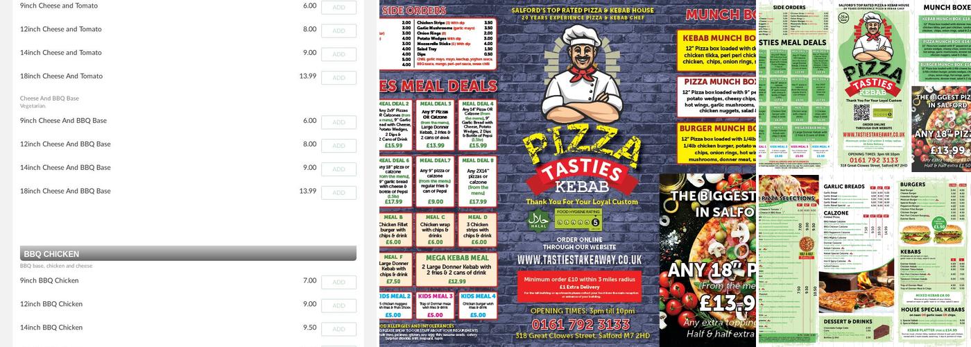 Tasties takeaway Menu