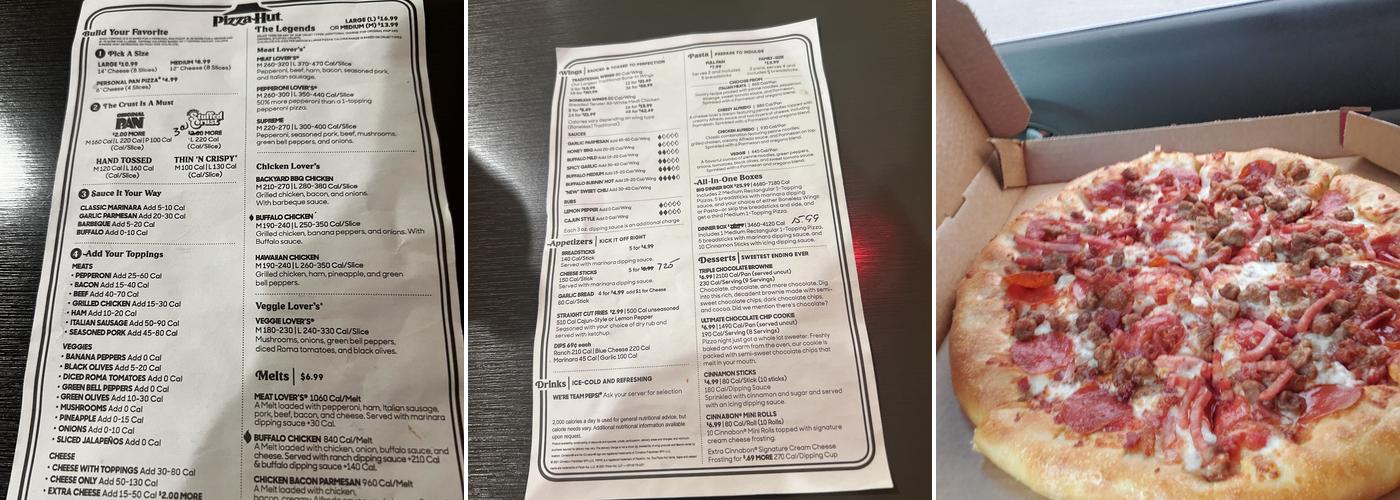 Pizza Hut Menu