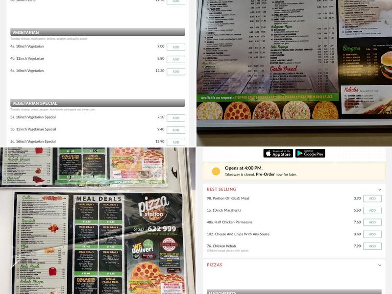 Pizza Station Menu