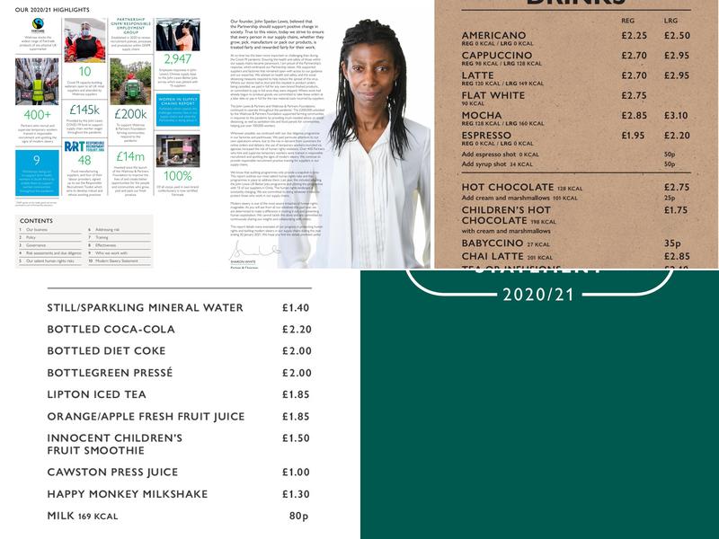 Waite & Rose Cafe Sandbach Menu