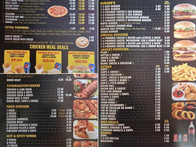 Chicken & Pizza Land Menu