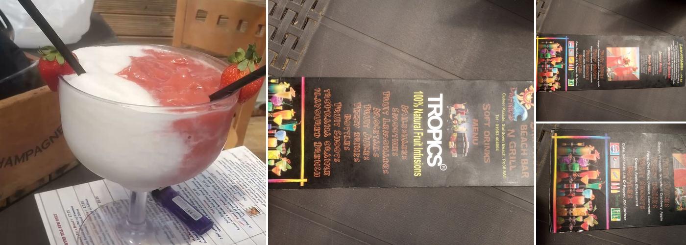 Driftwood Beach Bar Menu