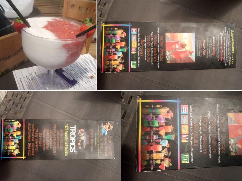 Driftwood Beach Bar Menu